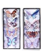 Butterfly Framed Wall Plaques Set 2 Rectangle Raised Metal Butterflies 3... - £101.23 GBP