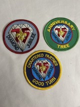 Vintage Boy Scouts 75th Diamond Jubilee Patches Lot Of 3 - £7.89 GBP