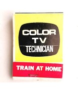 Color TV Technician Vintage Matchbook Train At Home ICS Matches Struck E19J - $373.69 MXN