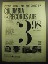 1958 Columbia Records Advertisement - Record prices are Not going up - $18.49