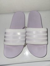 adidas Women&#39;s Adilette Comfort Slides Sandals Size 11 White  Beach Purple Tint - £23.26 GBP