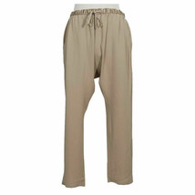 Eileen Fisher Mocha Brown Silk Crepe Drawstring Slouchy Crop Pants Xl - £110.08 GBP