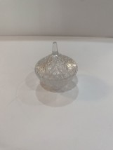 Small Clear Crystal Jewelry /Trinket Dish with Lid - $14.03