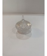 Small Clear Crystal Jewelry /Trinket Dish with Lid - $19.10 CAD