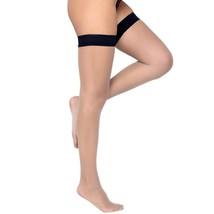 Colored Top Stay Up Stockings Silicone Sheer Thigh Highs Hosiery Nude LI539 - £12.50 GBP