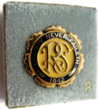 1842 &quot;RS&quot; Charity Never Faileth 1/20 12Kt Gold Filled Pin Brooch Vintage... - $39.59