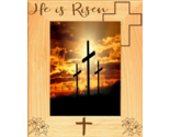 He is Risen Laser Engraved Wood Picture Frame Portrait (4 x 6) - $29.99