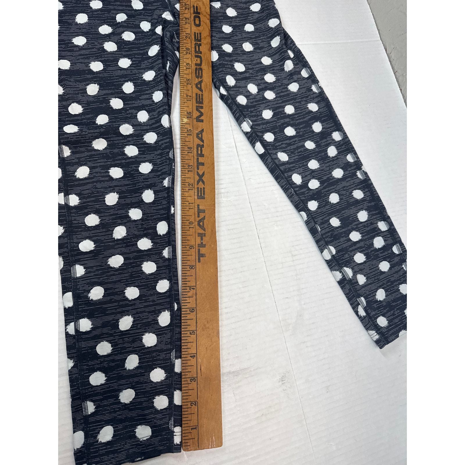 Outdoor Voices TechSweat 3/4 Black White Polka Dot Active Leggings Size Small  Item image 5