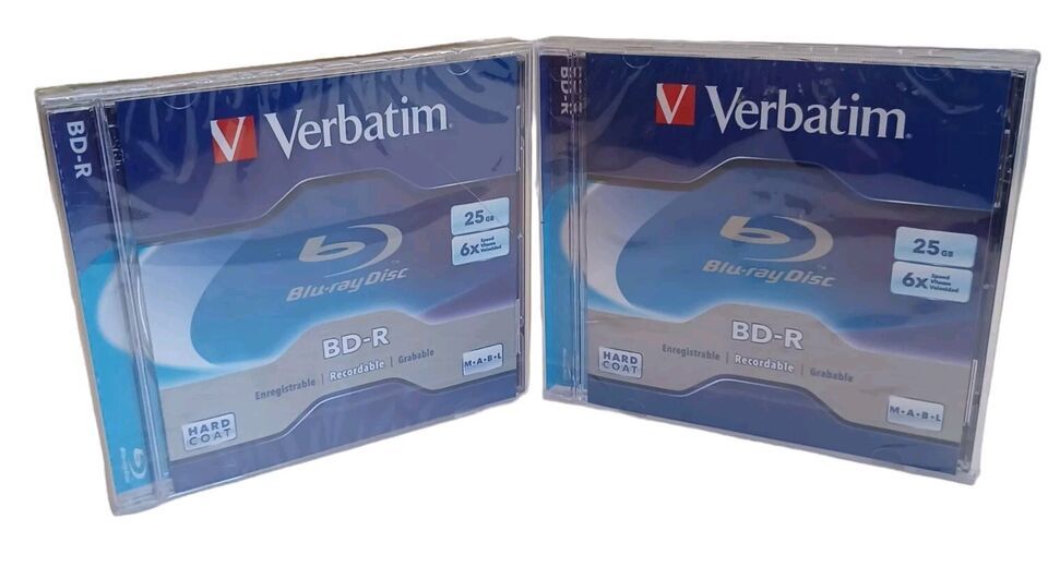 Verbatim BD-R 6x Blu-ray Recordable Single Layer 25GB Blank Disc 96910 L... - $4.90
