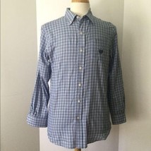 CHAPS Twill Blue Plaid Button Down Long Sleeve Shirt (Size S) - £9.39 GBP