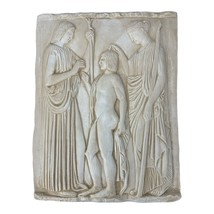 Eleusinian Relief Goddess Demeter And Persephone Museum Copy Cast Stone Greek  - $107.43