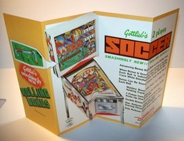 Soccer Pinball FLYER Original NOS 1975 Game Retro Sports Artwork Sheet V... - £36.66 GBP