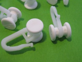 Rolling Curtain Hooks Roller Rail White Plastic Curtain Hooks Track Type... - $1.22+