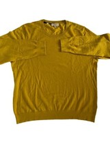 Burberry Men&#39;s Yellow Gold Cashmere Crewneck Sweater Pullover Nova Check... - £86.60 GBP