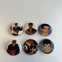 Vintage 90s NKOTB New Kids On The Block 1.5&quot; Button Pin Lot Of 6 Boy Band Donnie - £14.95 GBP