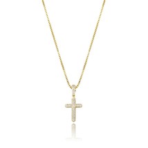 TOPGRILLZ 925 Sterling Silver Iced Zircon Cross Pendant Fashion Hip Hop Jewelry  - £30.09 GBP