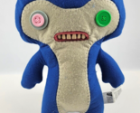 Fuggler Ugly Monster Blue Lil Demon 12&quot; Scary teeth with rear BUTTon-hole - $24.74