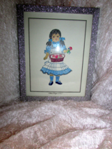 Girl In Blue Dress - &#39;brown Bisque&#39; - Wall Hanging Picture (Pantry) - £2.32 GBP