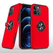 CHIEF Oil Painted Magnetic Ring Stand Hybrid Case Cover Red For iPhone 11 - £6.84 GBP