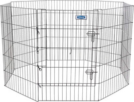 Petmate Exercise Pen Single Door with Snap Hook Design and Ground Stakes for Dog - £95.74 GBP