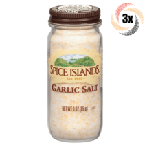 3x Jar Spice Islands Garlic Salt Flavor Seasoning | 3oz | Fast Shipping - £21.15 GBP