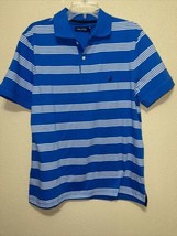 Nautica Men&#39;s Classic Short Sleeve blue white Stripe Polo T-Shirt SZ M NEW - £63.14 GBP