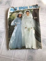 VTG Vogue Original Pattern #2058 1968 Wedding Dress,Bridesmaid Sz 10 - £15.44 GBP