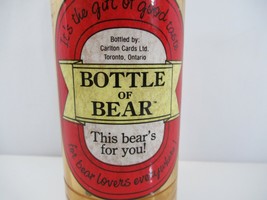 Carleton Cards Bottle of Bear Plush Teddy in Plastic Beer Bottle 1984 Vintage - £19.30 GBP