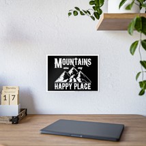 Mountains Are My Happy Place | Glossy Poster Art | Nature Adventure Decor - £13.17 GBP+
