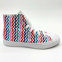 Converse CTAS Hi White University Red Zig Zag Kids Girls Casual Shoes 667192F - £33.53 GBP