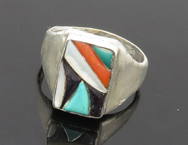 R&amp;GT ZUNI 925 Silver - Vintage Mother Of Pearl Cocktail Ring Sz 12.5 - RG18326 - £111.75 GBP