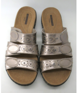 Clarks Women&#39;s Leisa Cacti Q Sandals Adjustable Size 9M Slip On Metallic... - £47.17 GBP