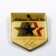 VTG Anheuser Busch Inc Los Angeles 1984 LA Olympics Lapel Pin Advertise Souvenir - £7.50 GBP