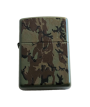 Vintage Zippo Lighter - Army Camo Camouflage Green Matte Finish - $44.55