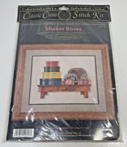 Classic Cross Stitch Kit: Shaker Boxes 12.1&quot; wide x 9.1&quot; tall (1996) - £11.76 GBP