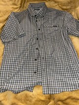 Eddie Bauer Mens Plaid Short Sleeve Vented Outdoor Hiking Camping Shirt ... - $14.46
