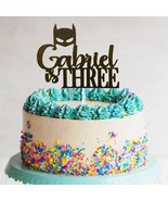 BATMAN NAME 3 Yr Old Cake Topper || Birthday Cake Topper | Customize Cak... - £7.08 GBP