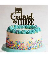 BATMAN NAME 3 Yr Old Cake Topper || Birthday Cake Topper | Customize Cak... - £7.08 GBP