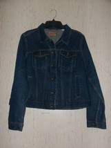 Excellent Womens Schmidt Workwear Dark Blue J EAN Denim Trucker Jacket Size 2X - £37.01 GBP