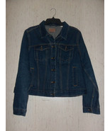 EXCELLENT WOMENS SCHMIDT WORKWEAR DARK BLUE JEAN DENIM TRUCKER JACKET  S... - €40,56 EUR