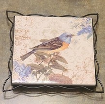 Mallory Lane ~ Square ~ Metal &amp; Ceramic Trivet ~ Bird Design ~  8.5&quot; x 8.5&quot; - $30.00