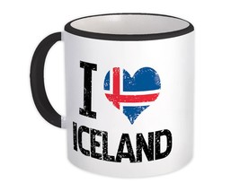 I Love Iceland : Gift Mug Heart Flag Country Crest Icelandic Expat - £12.74 GBP+