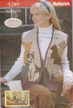 Misses Applique Machine Quilting Shirley Stevenson Cat Vests Sew Pattern 8-22 - £11.00 GBP