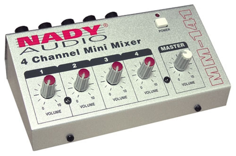 Nady MM-141 4-Channel mono unbalanced Mini Mixer  ¼ Inputs &amp; output  ... - $43.96