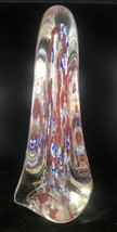 ROLLIN KARG 1994 Signed 14&quot; Phallic Art Glass Sculpture Twisted Millefiori Style - £339.77 GBP