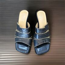 Franco Sarto Shoes Women's Size 7 Blue Slides Mule Heels Sandals - $19.79