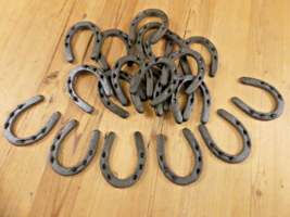 10 CAST IRON SMALL HORSESHOE 3&quot; x 3 1/2&quot; Horse Nick Nack Good Luck RUSTI... - $24.99