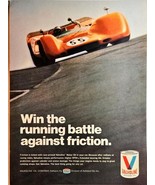 1970 VALVOLINE - Auto Racing - Running Battle Race Track - Vintage Print... - $11.67