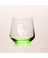 Stanley Irish Coat of Arms Green Tumbler Glasses - Set of 4 (Sand Etched) - $92.07 CAD