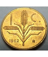 Mexico 1962-Mo Centavo Unc~Oat Sprigs~Brass - £2.44 GBP